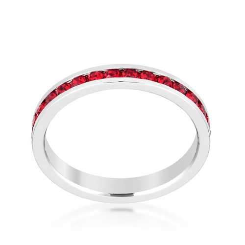 Stylish Stackables with Ruby Crystal Ring