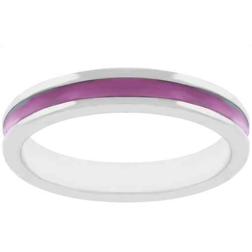 Fuchsia Enamel Eternity Ring