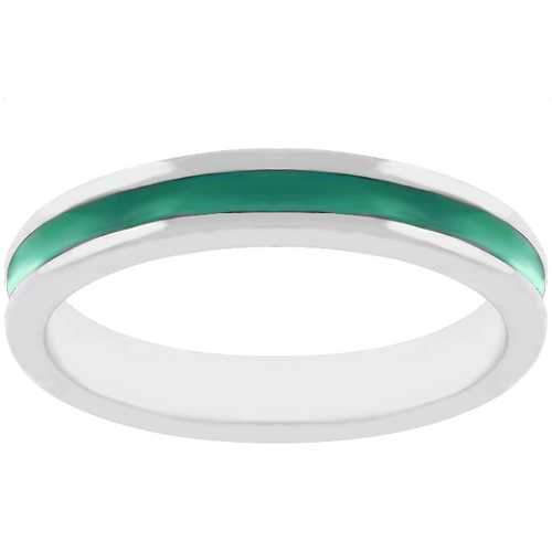 Green Enamel Eternity Ring