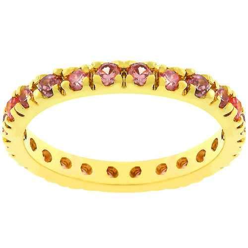 Pink Cubic Zirconia Eternity Ring