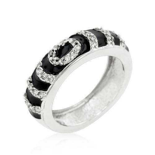 Black Ripple Ring