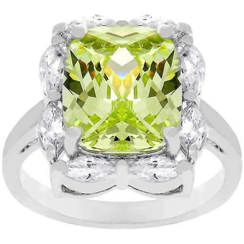 Marquise Framed Apple Green Ring