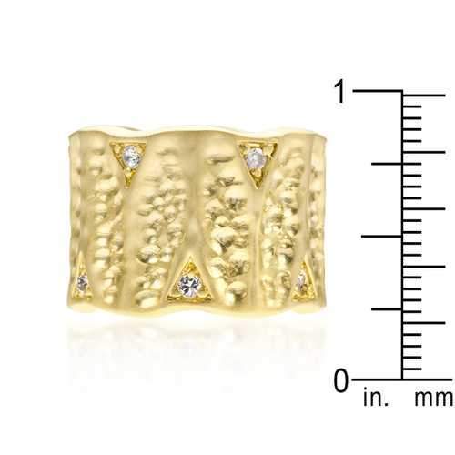 Textured Organic Matte Golden Eternity Ring