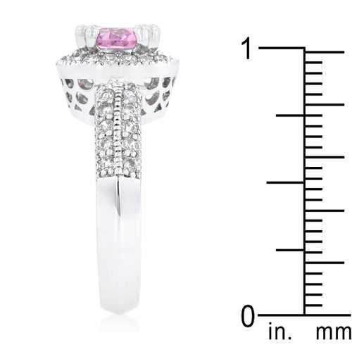 Pink Halo Engagement Ring