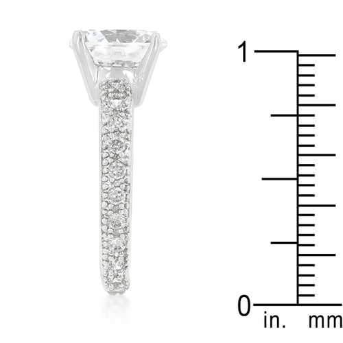 Micro-pave Cubic Zirconia Engagement Ring