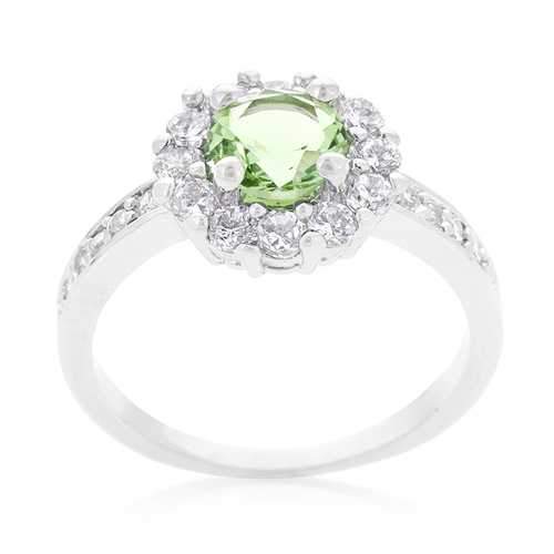 Bella Birthstone Engagement Ring in Green