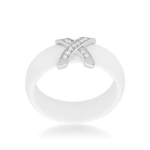 Modern Classic X Ring - White