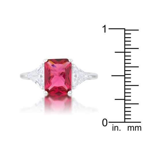 Classic Fuchsia Rhodium Engagement Ring