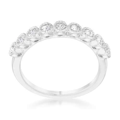 Bea 0.27ct CZ Rhodium Delicate Band