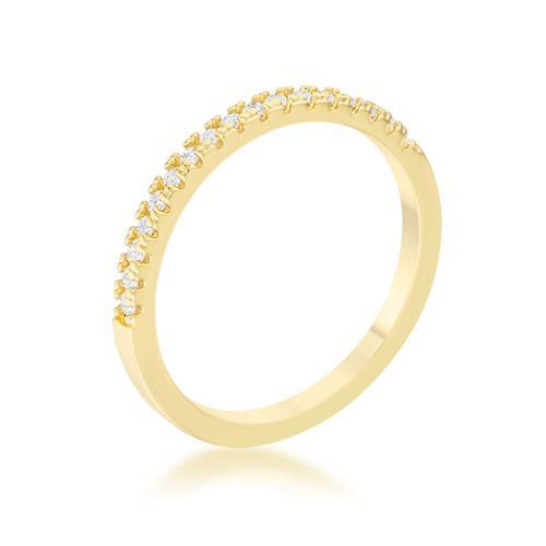 Rina 0.11ct CZ 14k Gold Delicate Band Ring