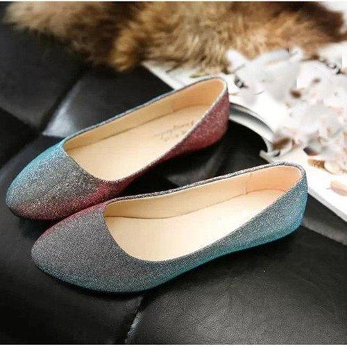 Bling Candy Color Flat Ballet Shoes