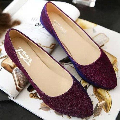 Bling Candy Color Flat Ballet Shoes