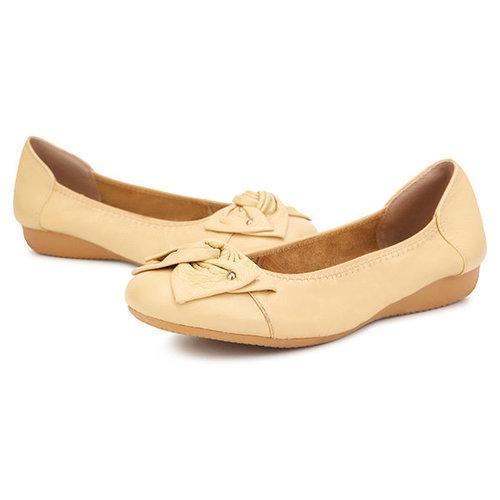 Big Size Floral Butterflyknot Slip On Soft Sole Light Flat Shoes