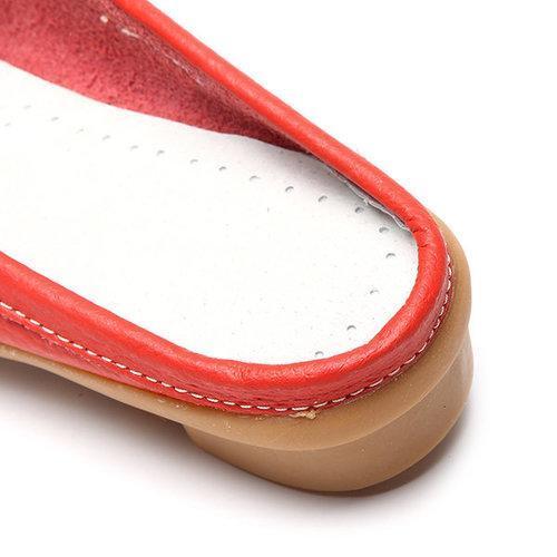 Casual Hollow Out Breathable Open Heel Slip On Lazy Shoes Flat Loafers