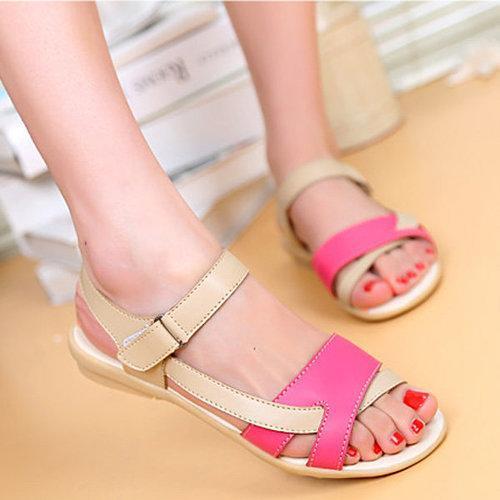 Hook Loop Strappy Flat Sandals