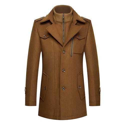 Winter Thicken Warm Wool Trench Coat