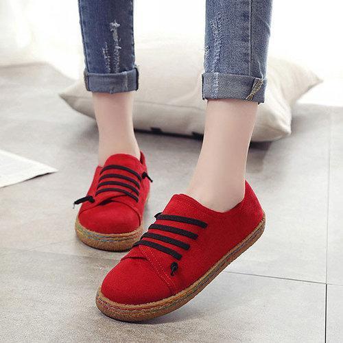 Suede Slip On Soft Loafers Lazy Casual Flat Shoes