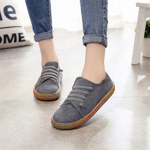 Suede Slip On Soft Loafers Lazy Casual Flat Shoes