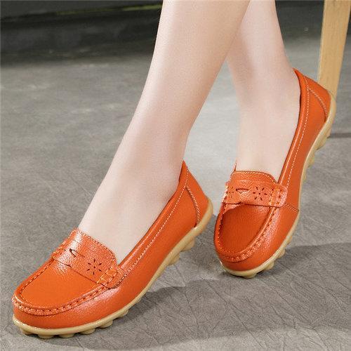 Big Size Pattern Leather Shoes