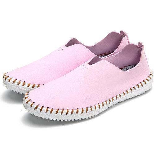 Big Size Handmade Stitching Soft Sole Lazy Casual Flat Loafers For Women