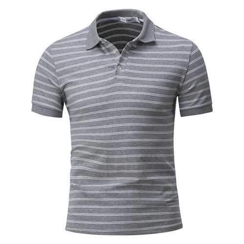 Striped Printing Casual Golf Shirt