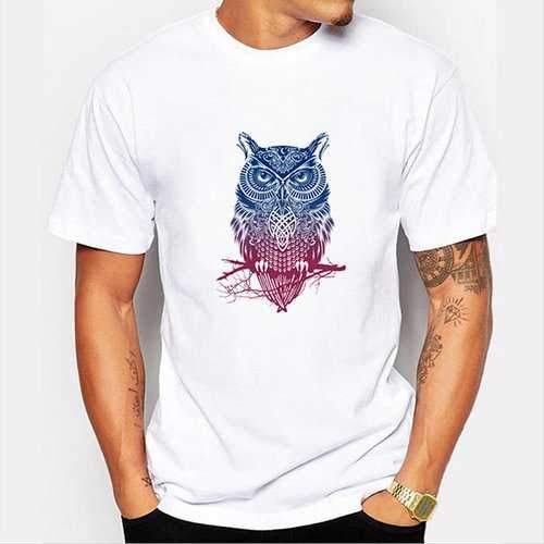 Owl Printing Casual Summer T Shirts