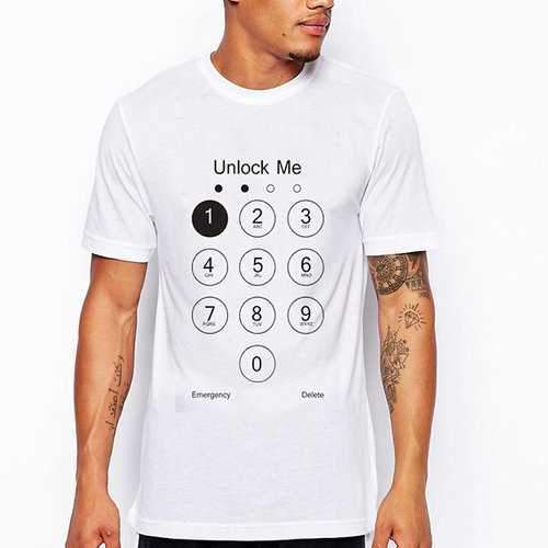 Lock Screen Printed Casual T Shirts