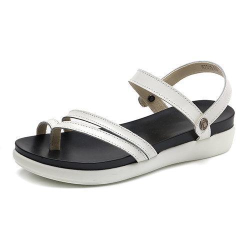 Large Size Two Way Wearing Clip Toe Low Heel Flat Sandals