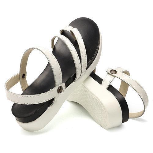 Large Size Two Way Wearing Clip Toe Low Heel Flat Sandals