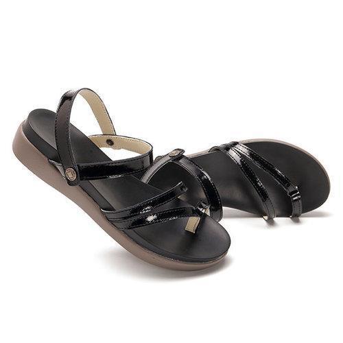 Large Size Two Way Wearing Clip Toe Low Heel Flat Sandals