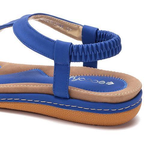 Comfy Elastic Clip Toe Beach Sandals