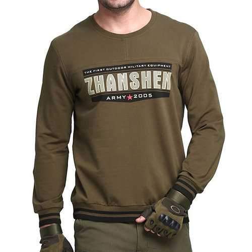 Mens Outdoor Cotton Solid Long Sleeve T-Shirt