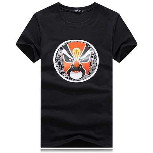 Plus Size Peking Opera Facial Makeup T Shirts