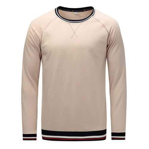 Mens Warm Thick Long Sleeve Casual Cotton T-shirt