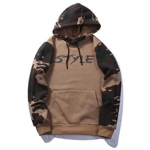 Mens Fashion Thickened Camouflage Hoodie