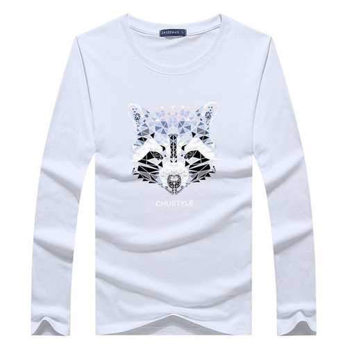 Diamond Bear Printing O-Neck Fashion T-Shirt