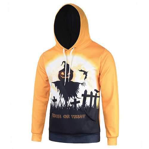 Mens Halloween 3D Printing Casual Hoodies