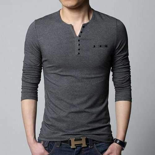 Mens Fashion Oversize Slim Fit Elastic T-shirt