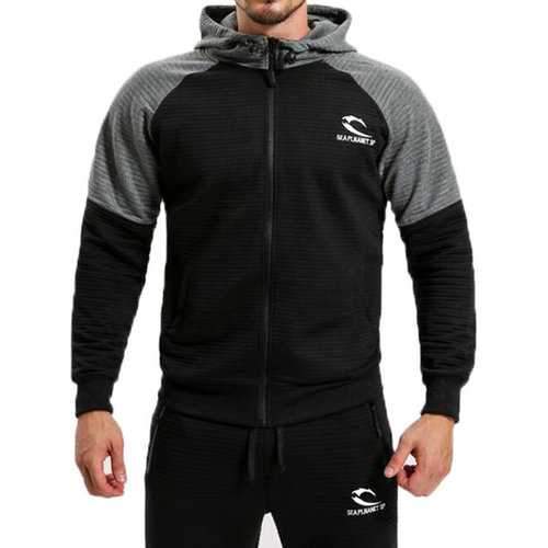 Mens Fashion Slim Fit Fitness Running Hoodie