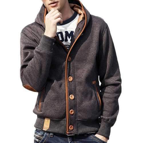 Mens Single Breasted Hoodies