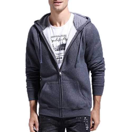 Fleece Zip Up Casual Hoodies