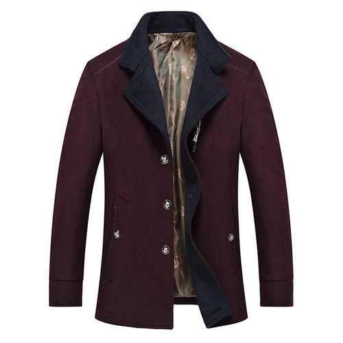 Wool Chest Pocket Casual Jacket