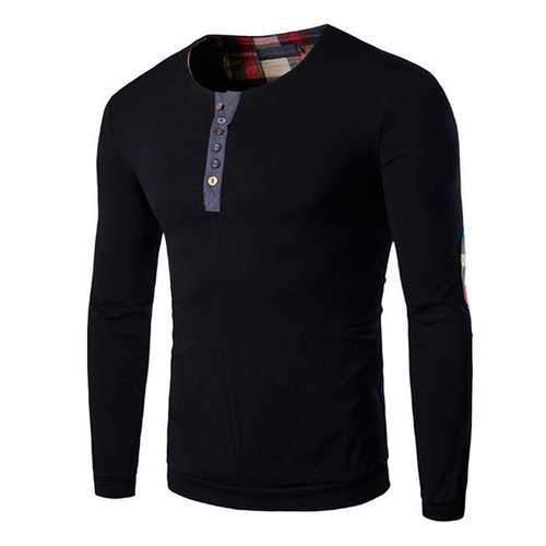 Patchwork Fleece Casual T-shirt