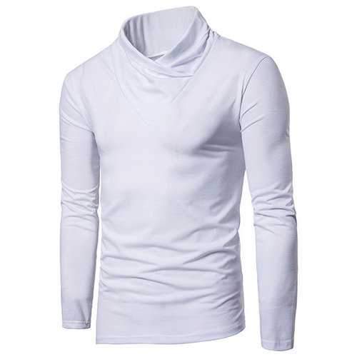 Mens  Irregular Hem Cotton T shirt