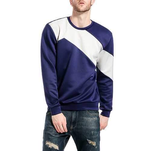 Stitching Color Casual Sweatshirt