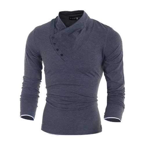 Pile Heap Collar Cotton T Shirts