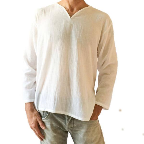 Mens 100% Cotton Breathable Loose Casual T Shirts
