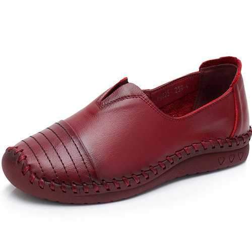 Cow Leather Soft Flat Shoes