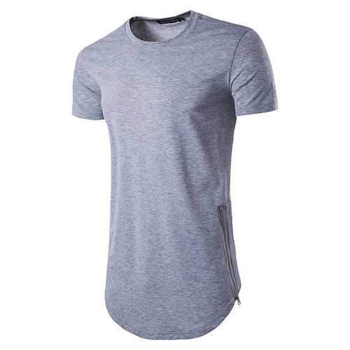 High Street Solid Color Casual T shirt