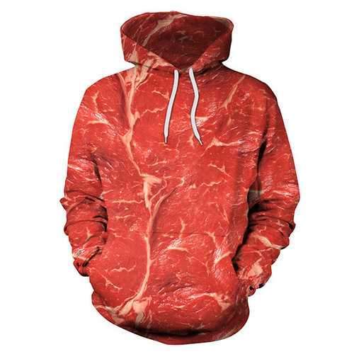 Beef Meat 3D Printing Funny Hoodies